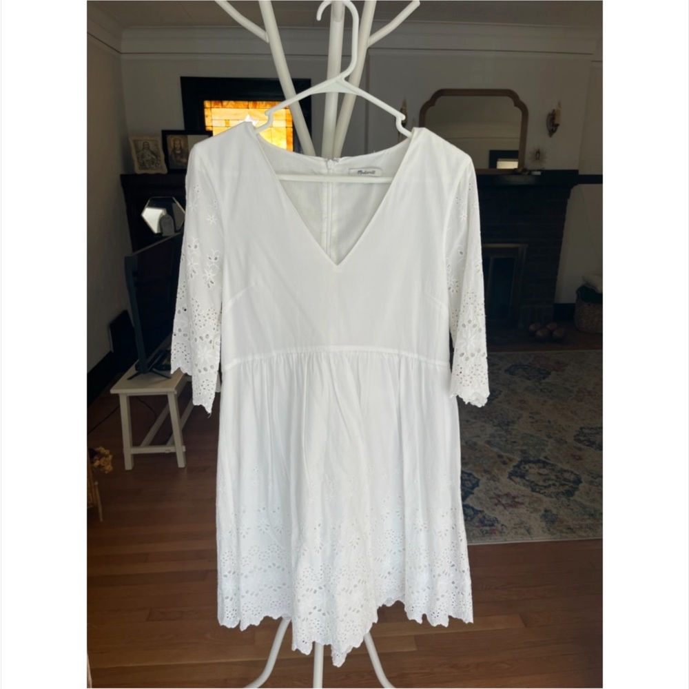 White Madewell Dress with Beautiful Lace Detail